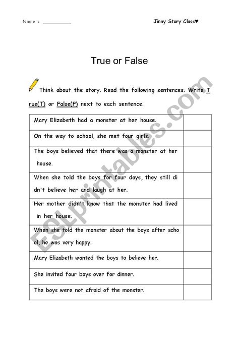 See more ideas about phonics, teaching reading, phonics worksheets. Inside Mary Elizabeth´s House_Comprehension_Ture or False ...