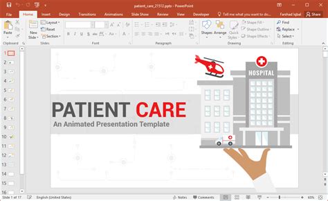 Animated Patient Care Powerpoint Template