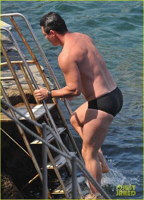 Luke Evans Puts His Shirtless Body On Display In A Speedo Swimsuit Photo Luke Evans