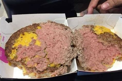Mum Disgusted And Sickened By Raw Mcdonalds Burger Says Fast