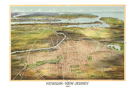 Amazing Old Map Of Newark New Jersey From 1916 Knowol