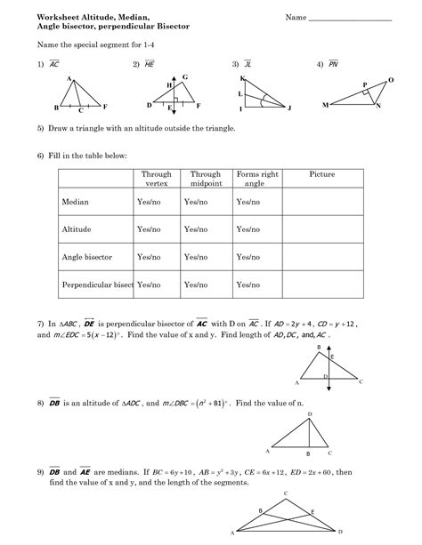 This constructions worksheet will produce problems for angle bisector constructions of both angles and triangles. 5 Best Images of Congruent Angles Worksheets - Congruent ...