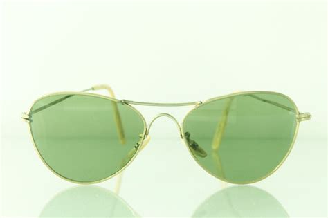 great pair of 1940 s aviator sunglasses green lenses the