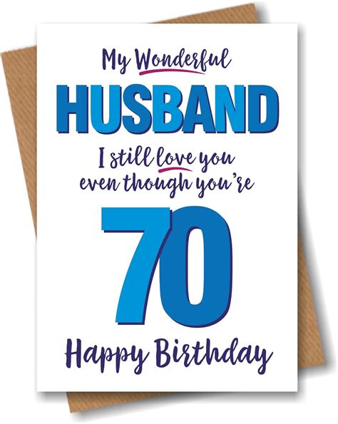 Husband 70th Birthday Card Uk Office Products