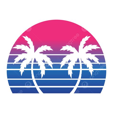 Palm Tree Tropical Vector Design Images Retro Sunsets Tropical Palm