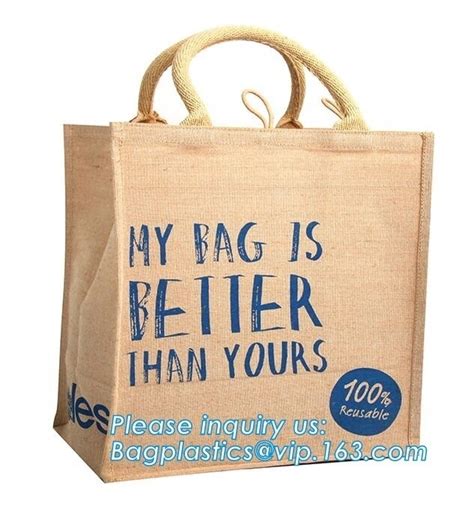 Eco Friendly Small Standard Size Foldable Natural Jute Shopping Bag