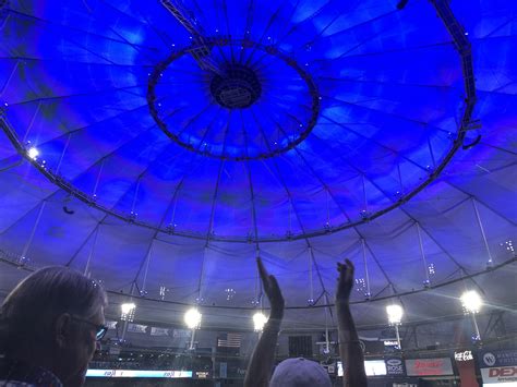 Great First Visit At Tropicana Field Last Night Love The Roof Colors