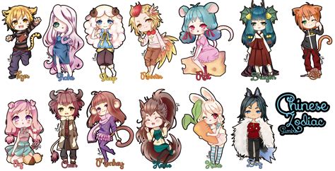Chinese Zodiac By Sumire Art On Deviantart Zodiac Characters Anime