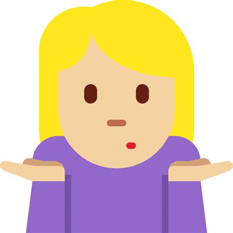 Woman Shrugging Emoji Clipart Free Download Transparent Png Creazilla