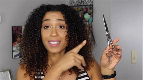 Trimming My Curly Hair In 3 Easy Steps Very Detailed Process Youtube