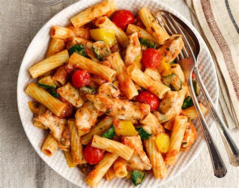 Chicken Pasta Recipes Chicken And Mediterranean Veg Pasta Slimming
