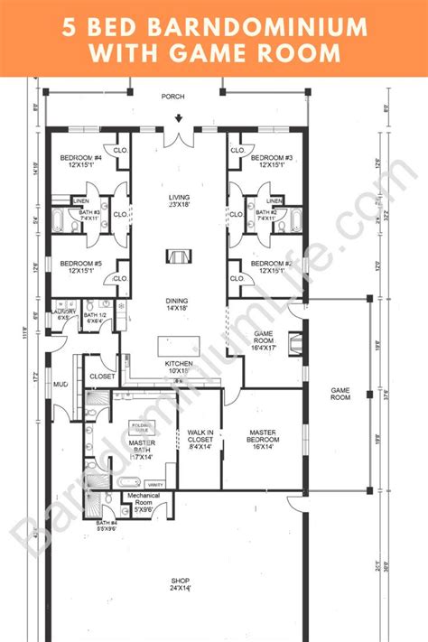 The Absolute Best 5 Bedroom Barndominium Floor Plans Barndominium