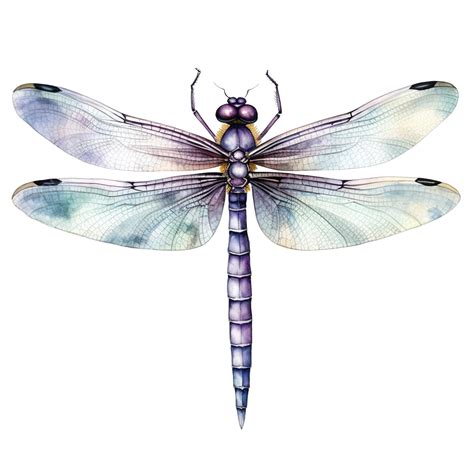 Watercolor Dragonfly Insect Watercolor Insect Bug Png Transparent
