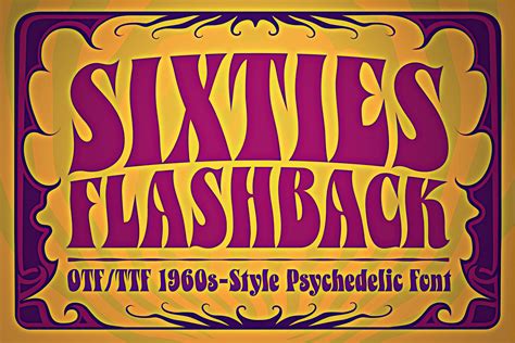 Sixties Flashback Psychedelic Font Stunning Display Fonts ~ Creative