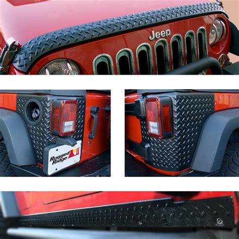 All Things Jeep - 5 Piece Diamond Plated Body Armor Guard ...