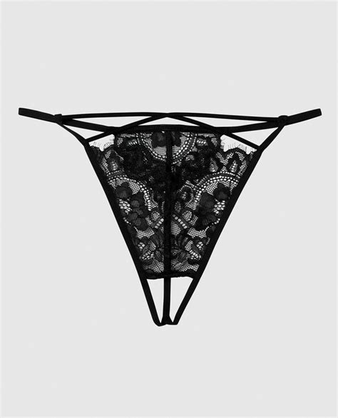 Women La Senza Open Back Crotchless And Garters Crotchless G String