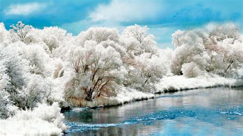 Beautiful Winter Hd Wallpaper Infrared Snow 1920x1080 Download Hd