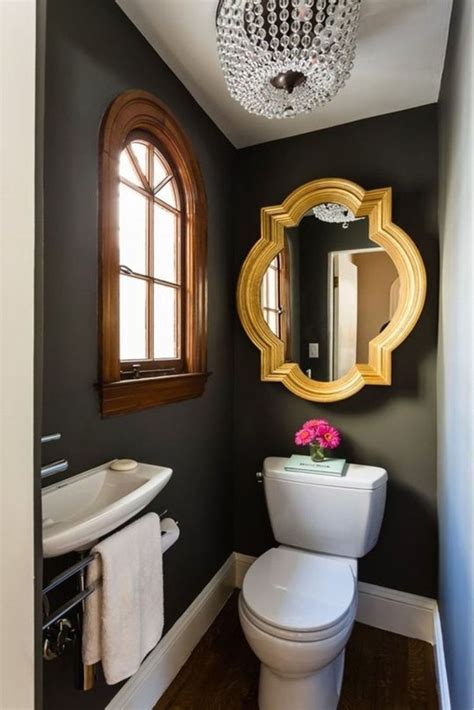 Crazy And Beautiful Tiny Powder Room With Color And Tile With Images