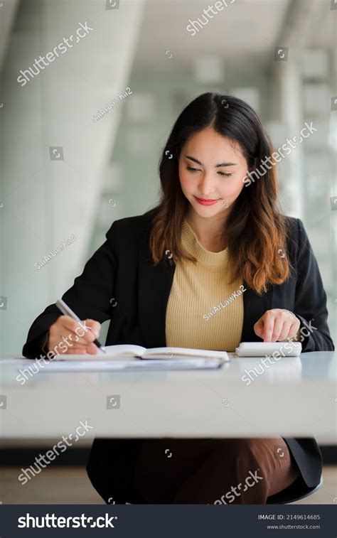 Asian Female Accountant Banker Calculating Concepts Stock Photo Shutterstock