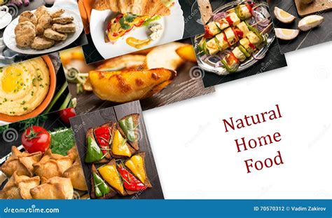 Natural Food Photo Collage Stock Photo Image Of Home Fried 70570312