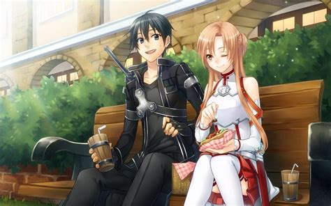 Anime Girl And Boy Sitting Together Wallpapers Wallpaper Cave