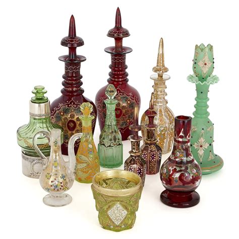 Collection Of Antique Bohemian Glass Objects Mayfair Gallery