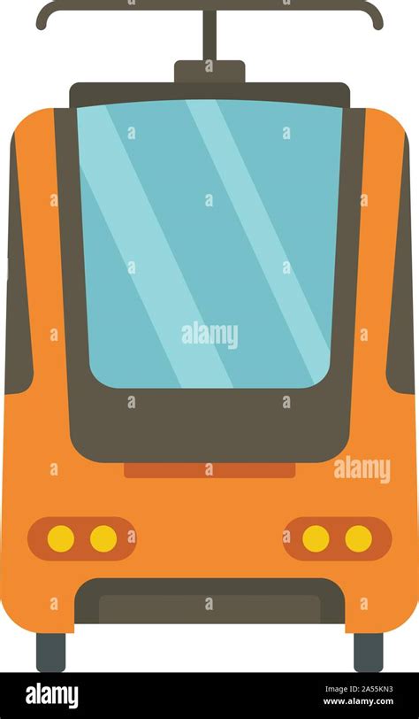 Electric Train Icon Flat Illustration Of Electric Train Vector Icon