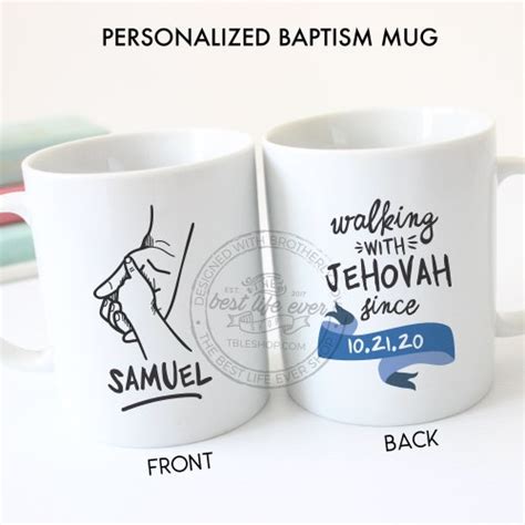 Custom Baptism Mug Jw Etsy