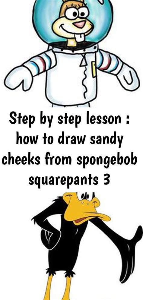 Step By Step Lesson How To Draw Sandy Cheeks From Spongebob