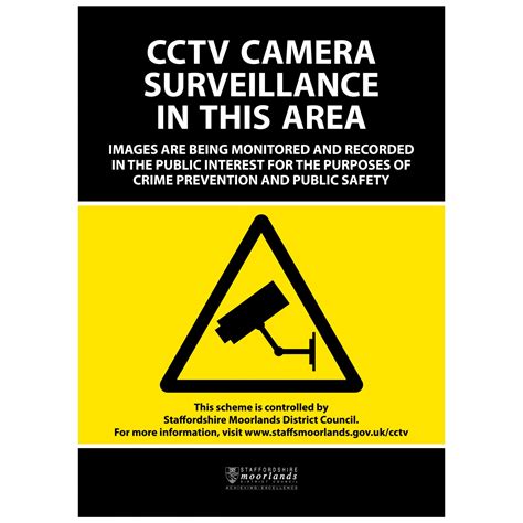 Cctv Warning Signs And In Operation Signs Stickers And Posters Uk Nsp