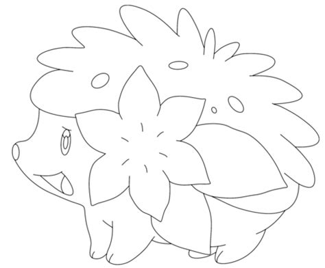 Coloring pages allow kids to accompany their favorite characters on an adventure. Shaymin in Land Form Coloring page | Pokemon coloring ...