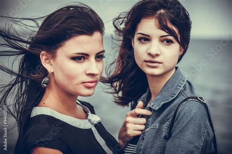 Portrait Of Two Young Women Stock Photo And Royalty Free Images On