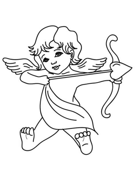 Valentine cupid coloring page from st. God of Love Cupid Coloring Page: God of Love Cupid ...
