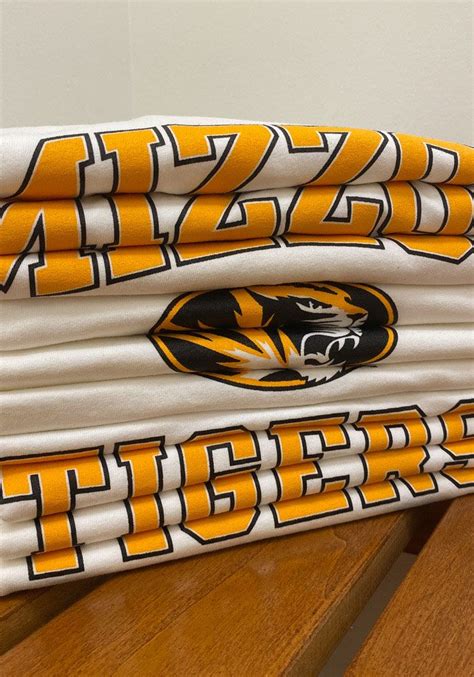 Champion Missouri Tigers White 1 Design Short Sleeve T Shirt Missouri Tigers Missouri