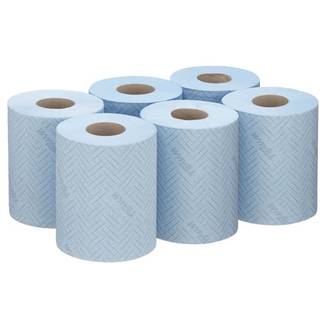 Wypall® L10 Service And Retail Wiping Paper 6220 1 Ply Centrefeed Blue Roll 6 Centrefeed Rolls