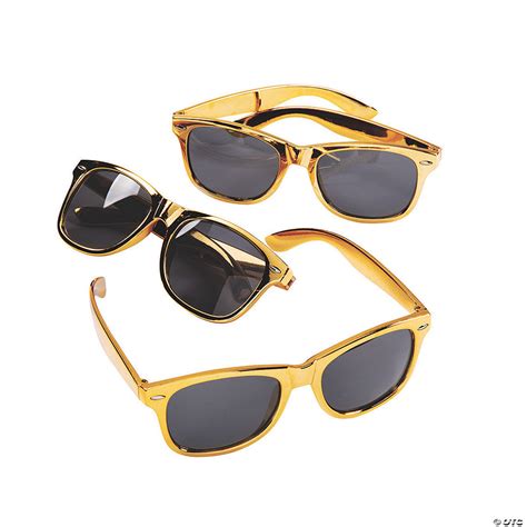 Metallic Gold Sunglasses 12 Pc Oriental Trading