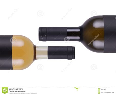 Two Wine Bottles Stock Photo Image Of White Glass Alcoholic 2858240