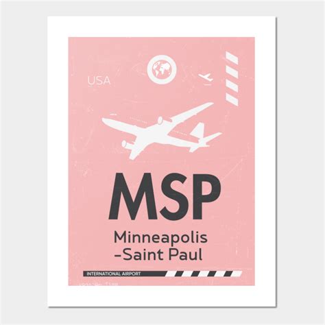Msp Minneapolis Saint Paul Airport Tag 2 Airport Posters And Art