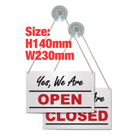 Large Yes We Are Open Sorry We Are Closed 3mm Rigid 140mm X 230mm