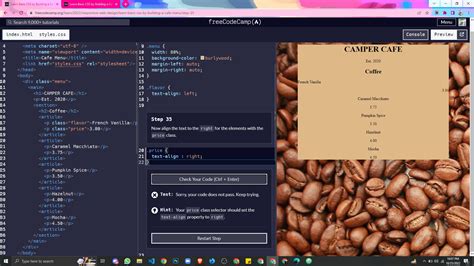 Learn Html Css Cafe Menu Html Css The Freecodecamp Forum
