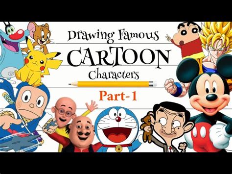 Step By Step Drawing Famous Cartoon Characters Canvas Canvaskle