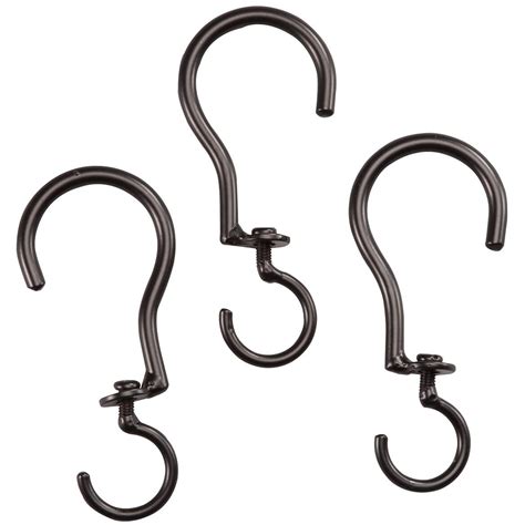 Swivel Basket Hooks Set Of 3 Plant Hooks Miles Kimball