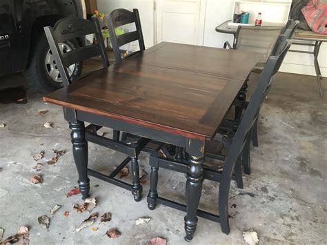 Refinished Oak Table Base And Chairs Chalk