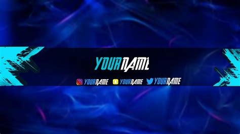 How To Make A Cool Gaming Youtube Banner Template Link Youtube