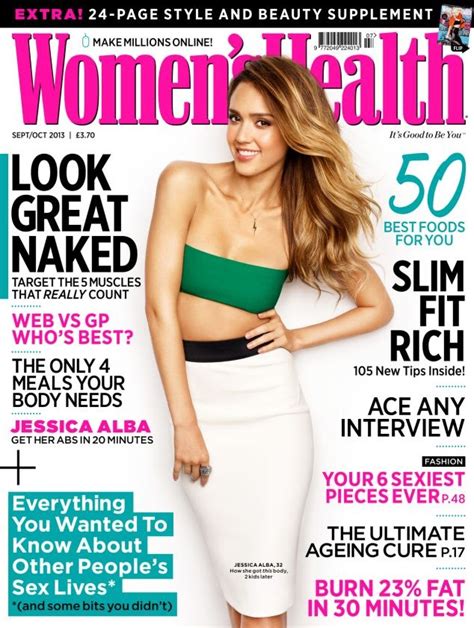 Jessica Alba Covers Womens Health Uk Septemberoctober 2013 Magazine