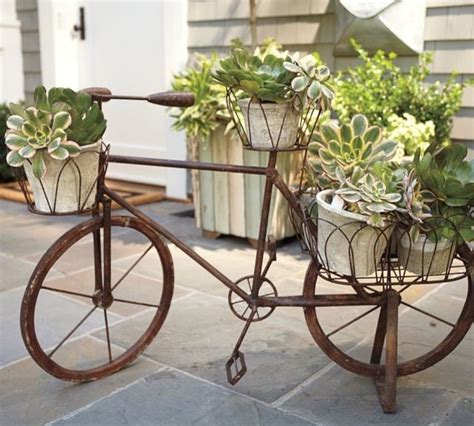 Eclectic Outdoor Planters By Pottery Barn Bike Planter Outdoor