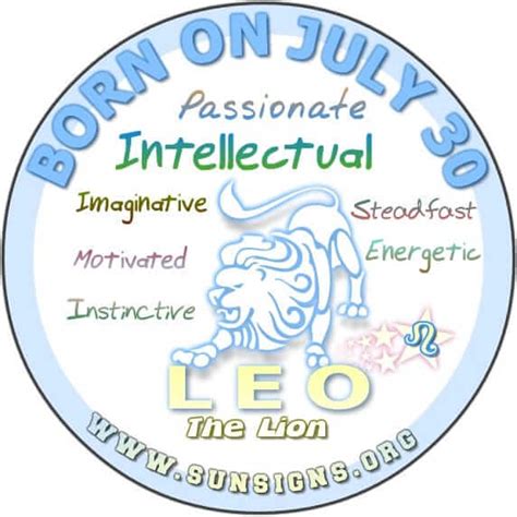 July 30 Zodiac Horoscope Birthday Personality Sunsignsorg