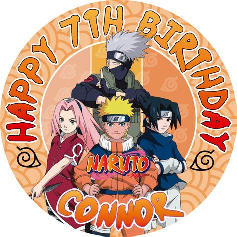 Naruto Edible Cake Toppers Round Cakecery