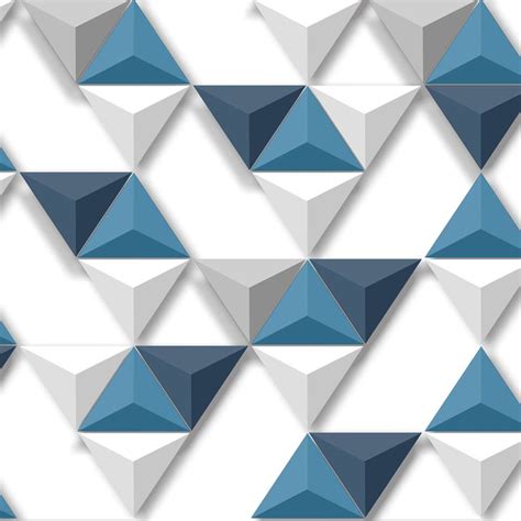 Muriva Triangle Pattern Wallpaper Geometric 3d Effect Modern Vinyl