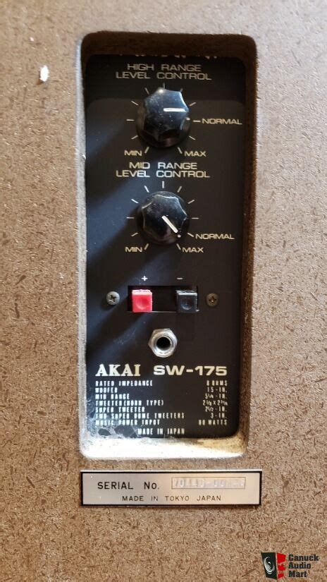 Akai Sw175 Speaker Reduced Price For Sale Canuck Audio Mart